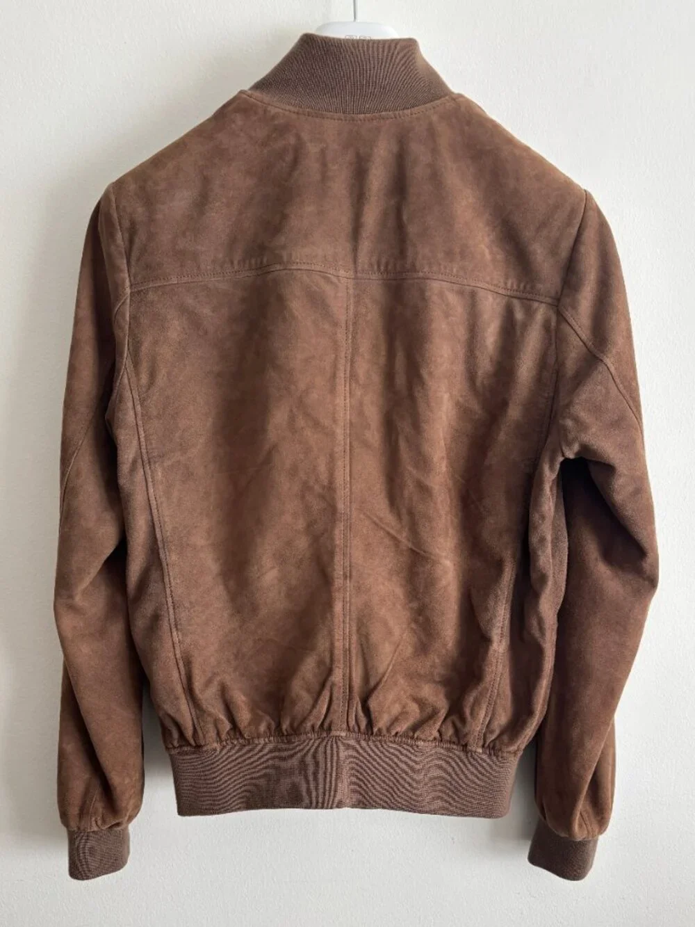 $950 Suitsupply Brown Suede Blouson Valstarino Bomber Jacket - Medium - Picture 9 of 11